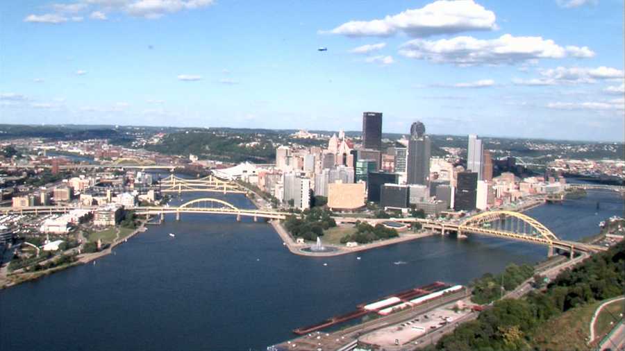 The "Point" in Downtown Pittsburgh is where the Allegheny and Monongahela rivers meet to form the Ohio River.