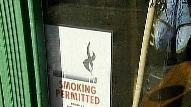 This bar is exempt from a public smoking ban under the Clean Indoor Air Act in Pennsylvania.