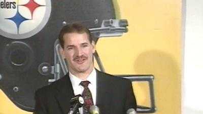 The beginning of Cowher Power: A much younger Bill Cowher takes the Steelers' head coaching job in 1992.