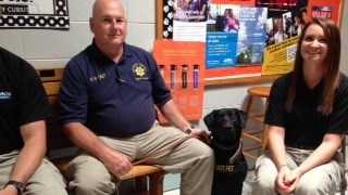 Q.T. is the first Vapor Wake Explosive Detector Dog to be used for high school security.