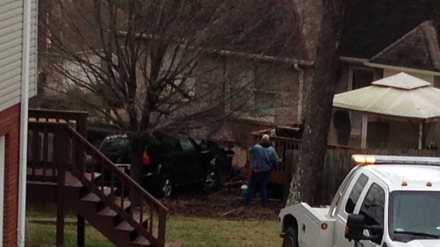 A car crashed into a home on Glen Gate Dr. in Helena. 