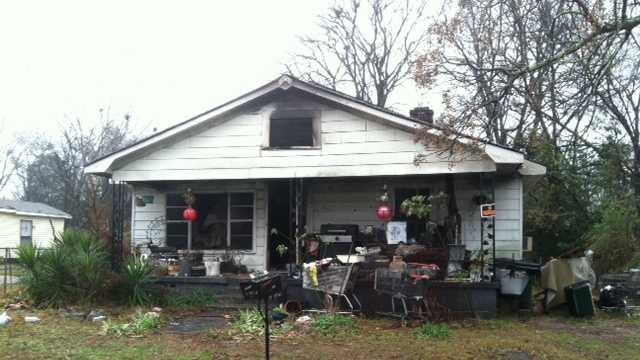 The fire broke out around 7:30 a.m. at this home on Short 17th Street in Tuscaloosa.