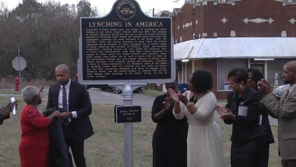 A historical marker memorializing a lynching victim was dedicated Sunday in Brighton on Sunday by Montgomery-based legal nonprofit Equal Justice Initiative.