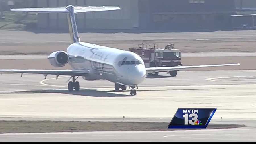 Passengers spent nearly six hours at the Birmingham airport today after an Allegiant Airlines plane made an emergency landing in Birmingham on the way to Omaha, Nebraska.