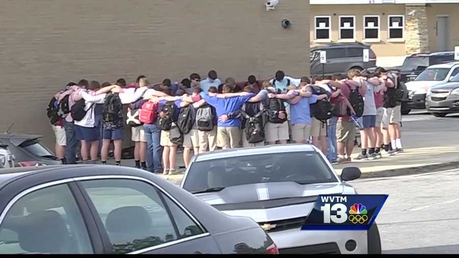 Vestavia Hills High School students and staff are sending well-wishes to classmates who were electrically shocked on the school's campus Wednesday.