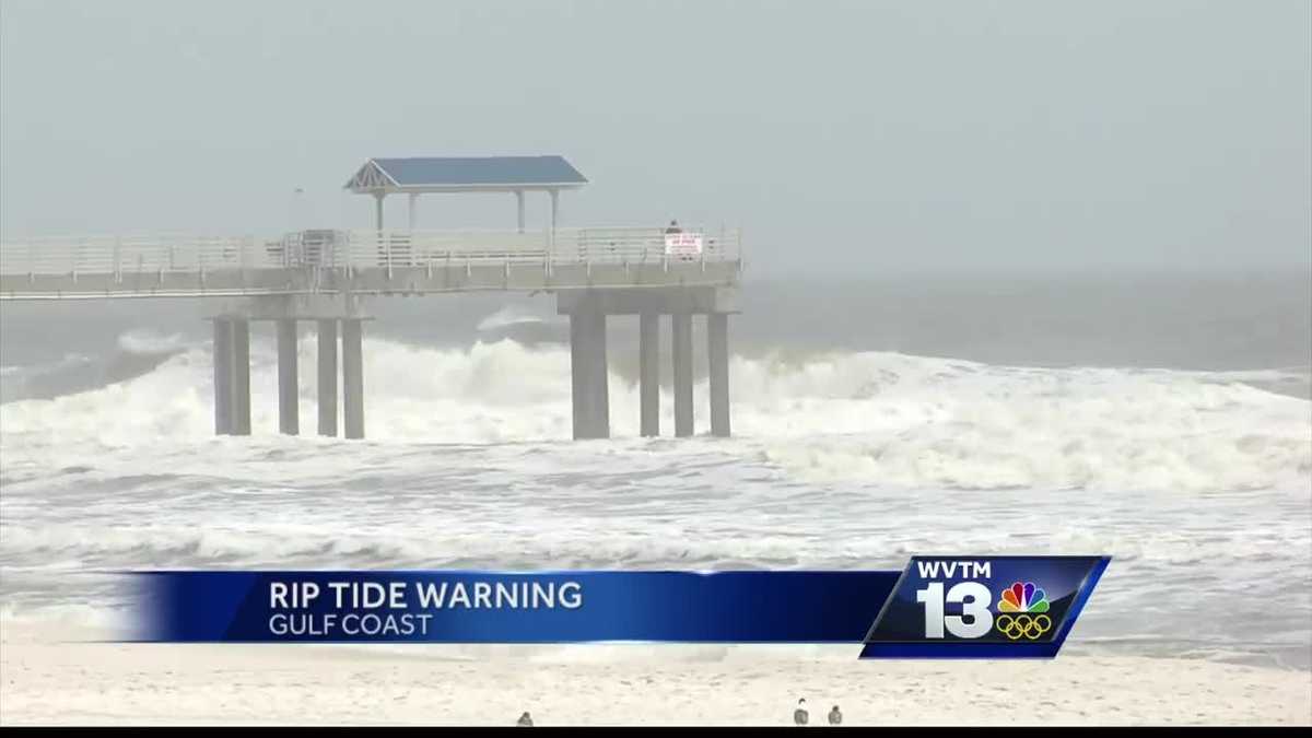 Dangerous rip currents along Gulf coast