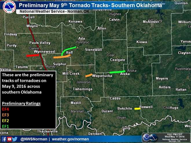 Oklahoma damage now consistent with EF-4 tornado