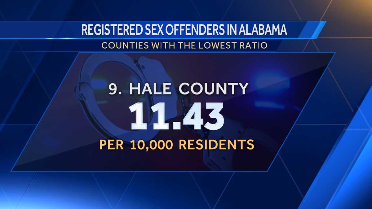 Alabama Counties With The Lowest Registered Sex Offender Ratio 9208