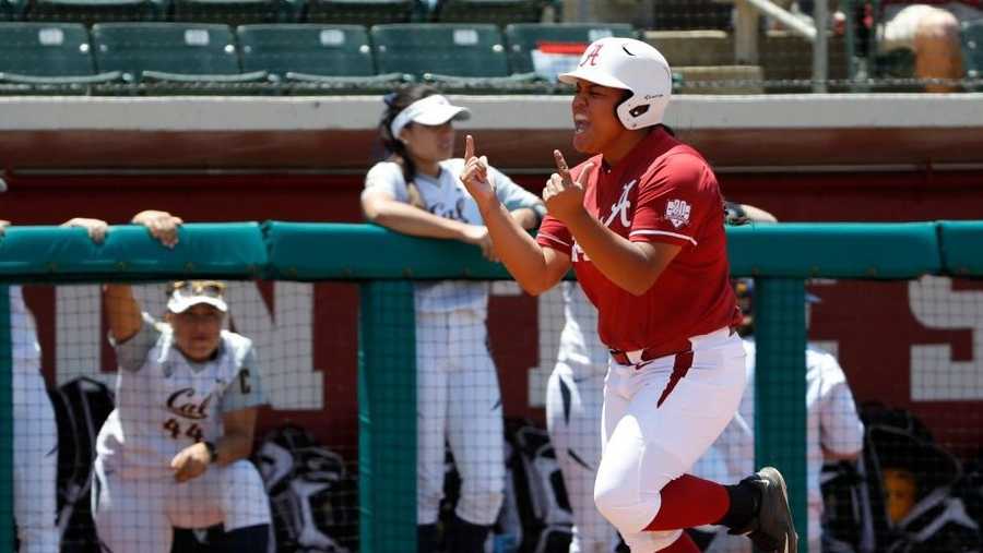 Alabama softball punched its 12th-straight ticket to the NCAA Super Regional round with an emphatic 8-0 shutout win over Cal in Sunday's NCAA Regional final at Rhoads Stadium.