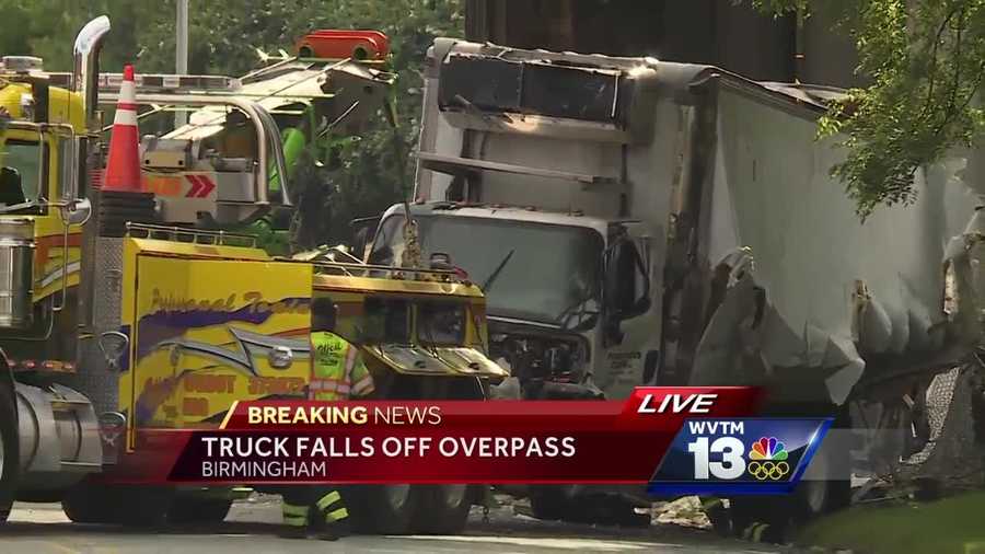 One person is dead after a truck crashed off of I-65  Friday afternoon.