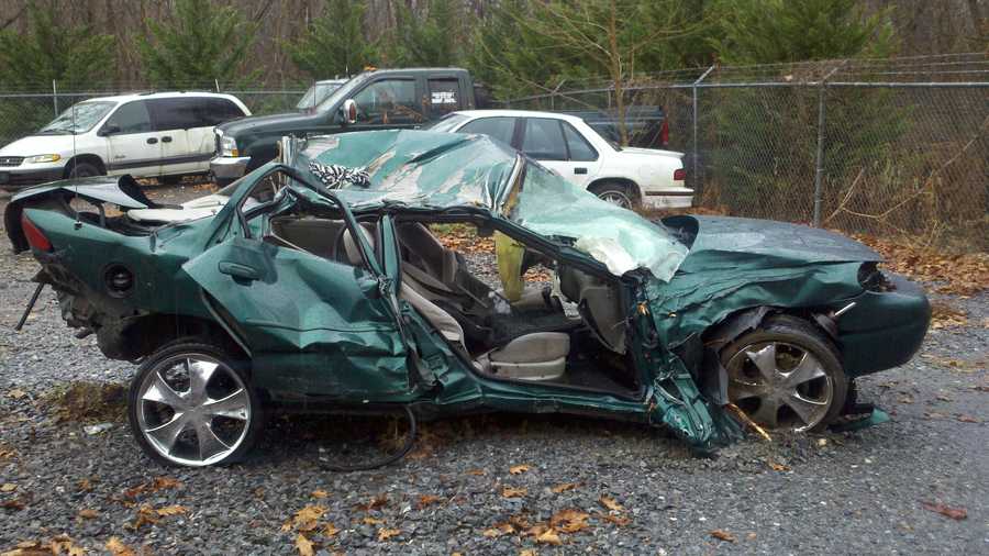 This was the car involved in the crash, according to Surry County EMS director John Shelton.