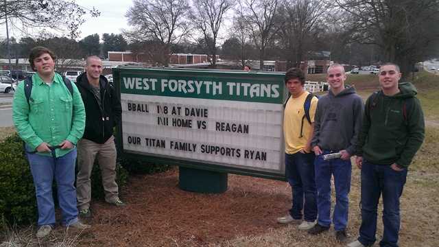 West Forsyth High School is rallying around Ryan Wood, who has been told he has only a few more weeks to live after developing cancer. (Bill O'Neil/WXII)