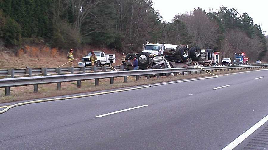 Images: Tanker overturns on US 421