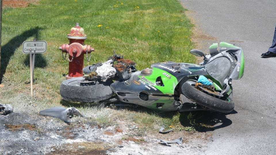 Images Hillsville motorcycle chase, crash