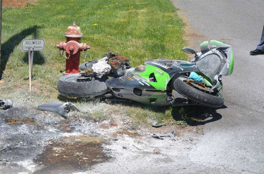 Hillsville motorcycle chase, crash