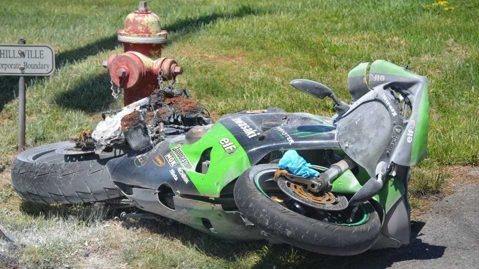 Images Hillsville motorcycle chase, crash
