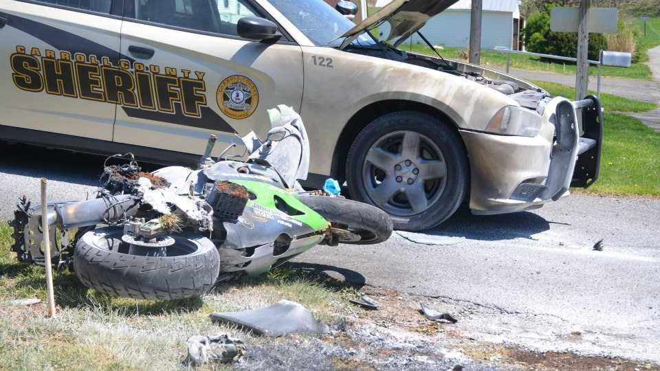 Images Hillsville motorcycle chase, crash