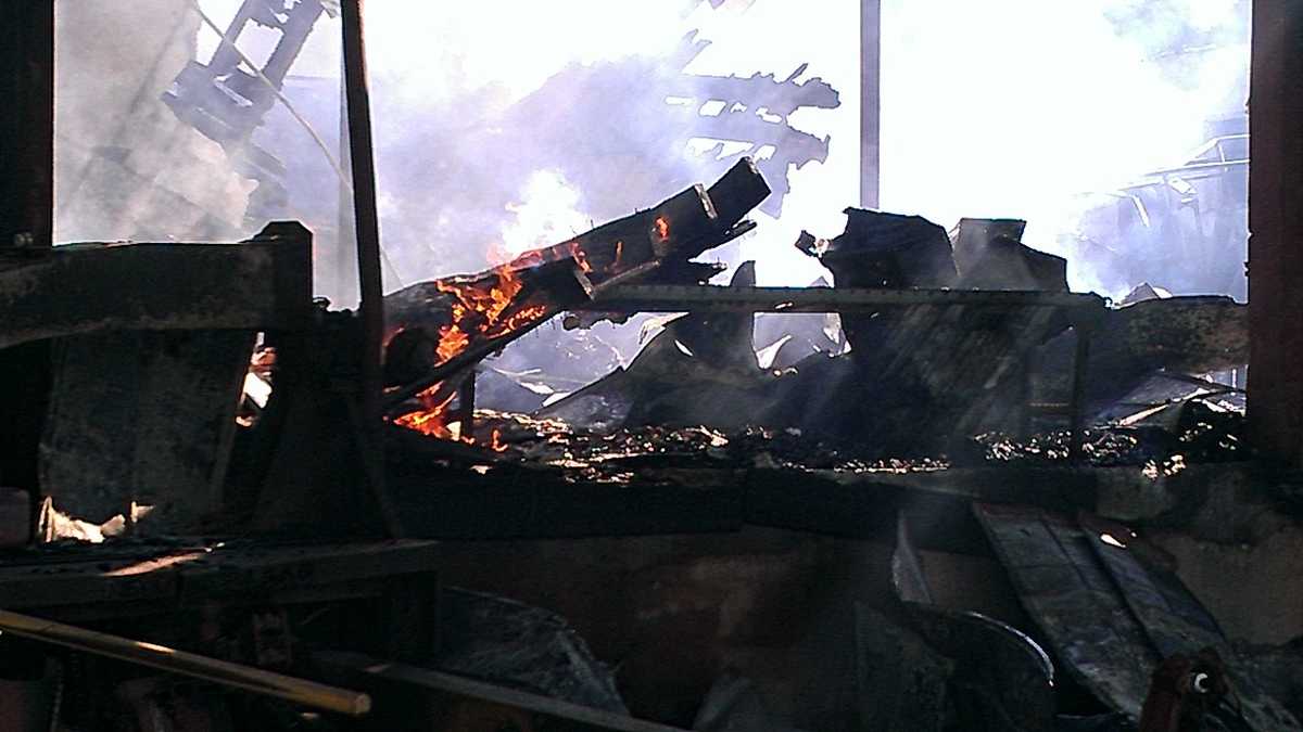 Images Lightning strike destroys Virginia barn