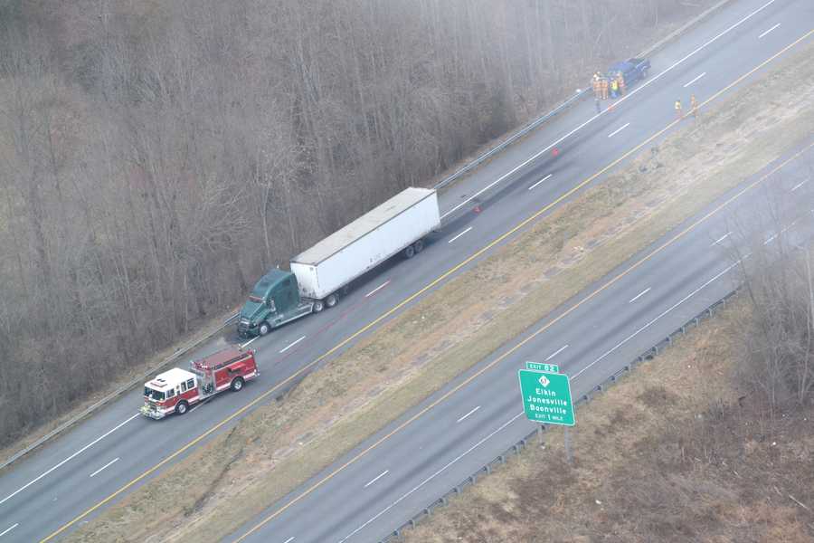 Images I77 crashes in Surry, Yadkin counties