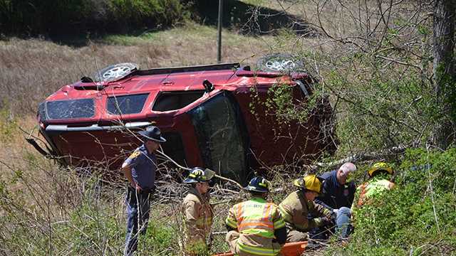 Man dies in tree accident; daughter injured in crash en route