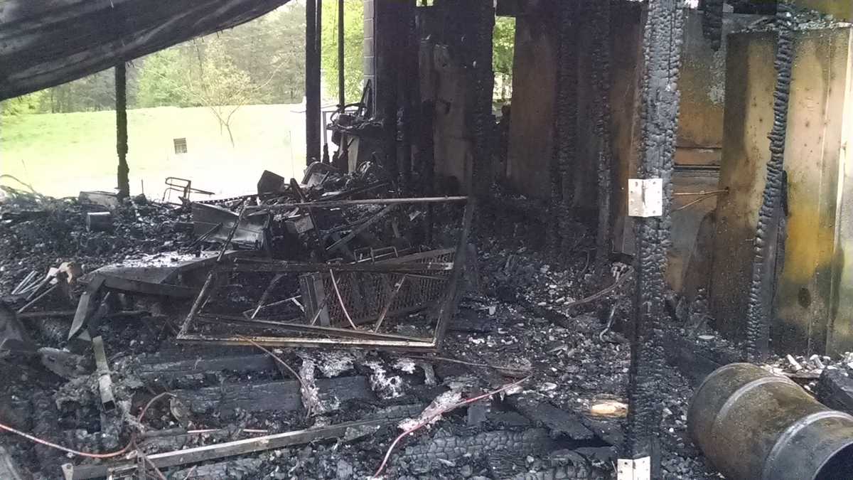 Images: Lightning causes Surry County fire