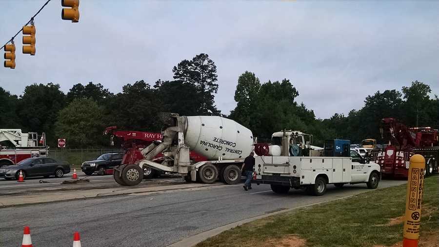 Concrete truck crashes in High Point; driver injured