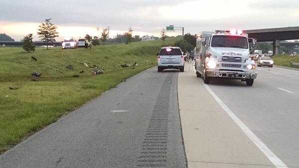 Images: Tractor-trailer, motorcycles involved in crash