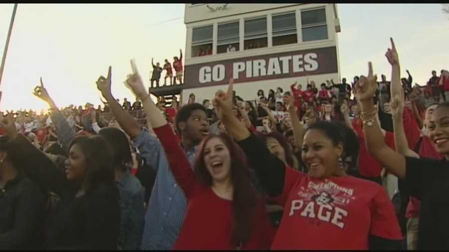 Chasing the 4AA NCHSAA Title today the Page Pirates Football Team was given a pep rally by fellow students and faculty.