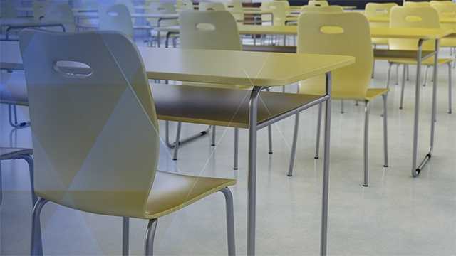  Empty desk in the classroom