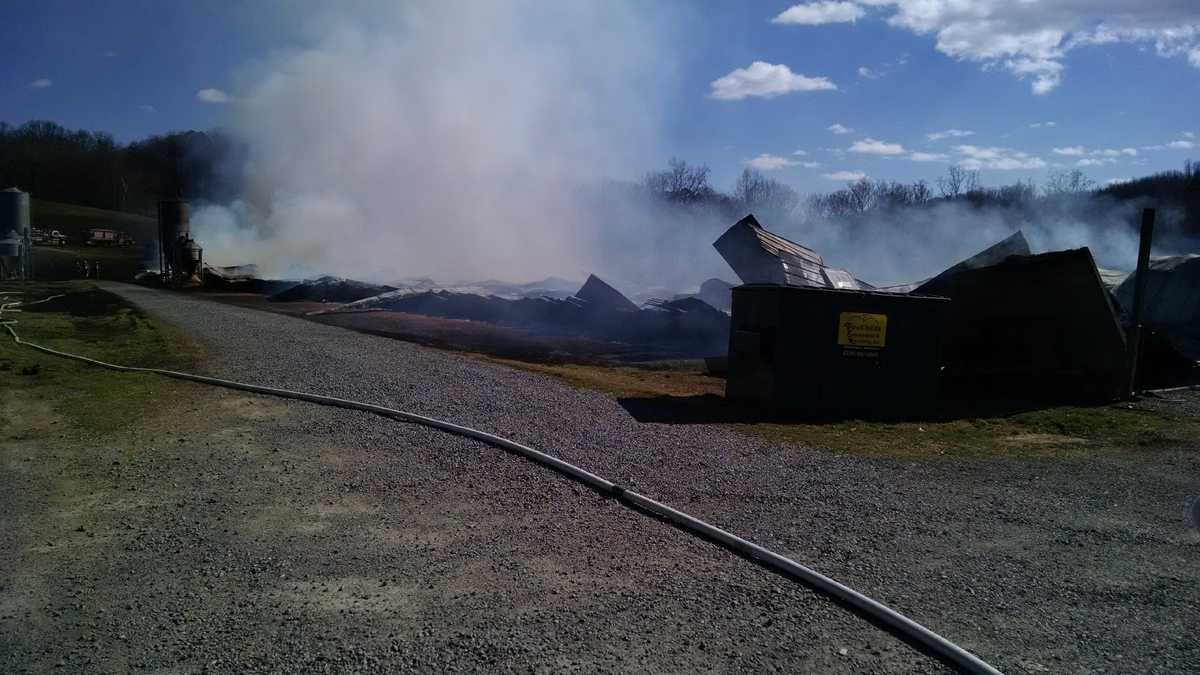 PHOTOS Yadkin County chicken house fire