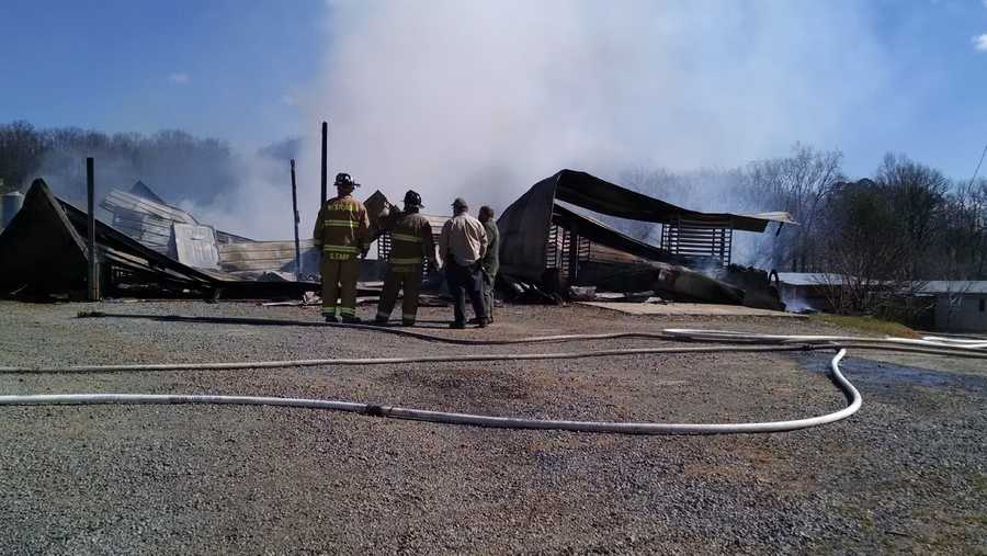 PHOTOS Yadkin County chicken house fire