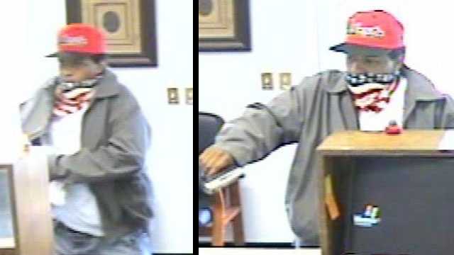 This man was caught on camera robbing the Greenwood Municipal Federal Credit Union.