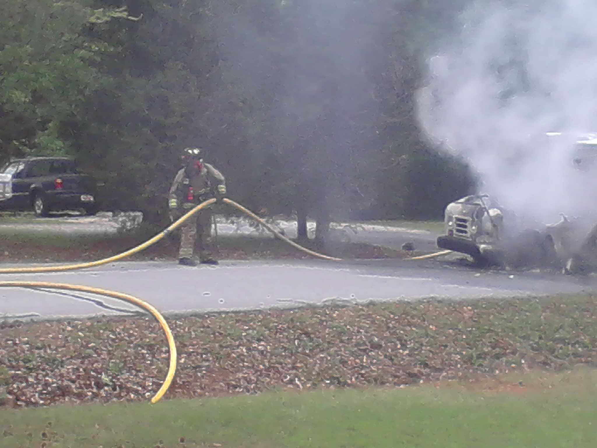 Mail Truck Catches Fire