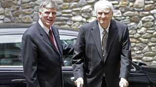 Franklin Graham with his father