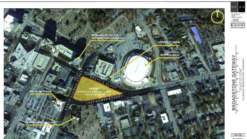 Pictures Plans for new downtown Greenville apartment complex