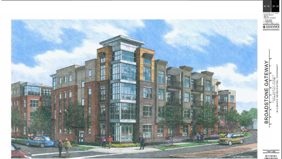 Pictures Plans for new downtown Greenville apartment complex