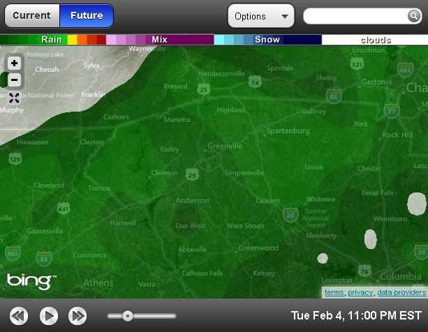 Hour-by-hour Futurecast Radar