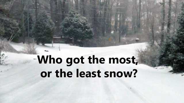 Who got the most snow in the Upstate and Western North Carolina?  Click through this slideshow (in alphabetical order by county) to see who had the most and the least.
