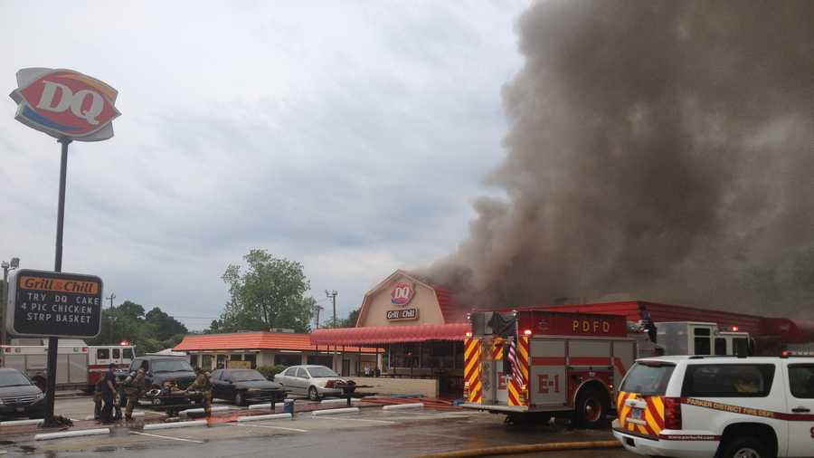 Firefighters responded to a fire at the Dairy Queen in Greenville Friday.