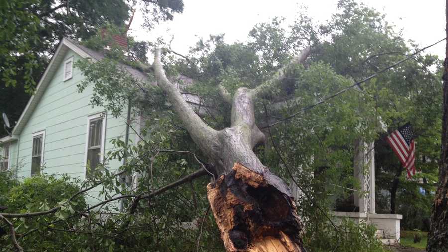 Downed trees caused damage after a line of heavy rain and thunderstorms moved through the Upstate Thursday morning. Trees were reported down at various locations across the Upstate including Simmons Street and Woodrow Street in Laurens. Click through to see more pictures of the damage.