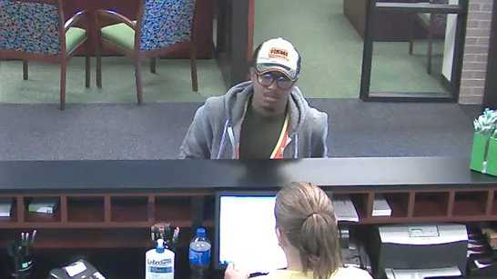 Bank robber caught on camera, search underway