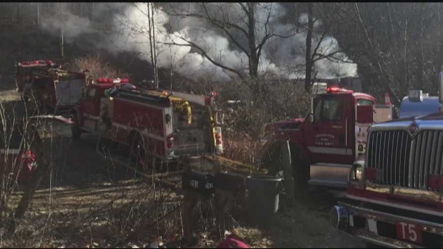 A 4-year-old dies and a woman is burned after a mobile home fire in Leicester.