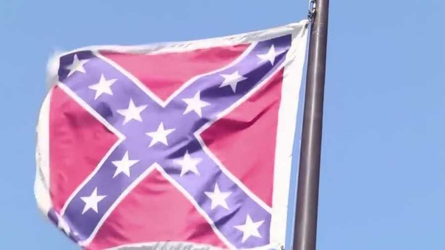 Confederate flag waving