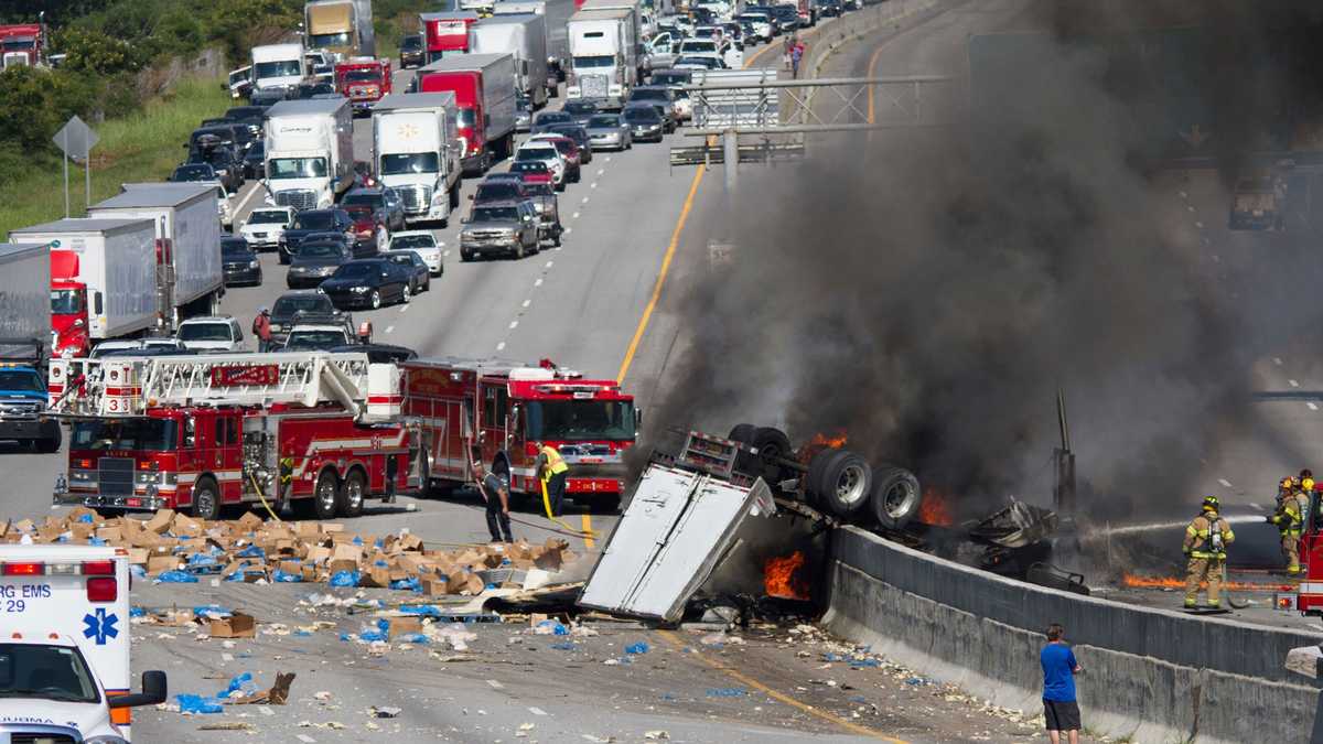 Fiery Fatal Wreck Shuts Down I 85