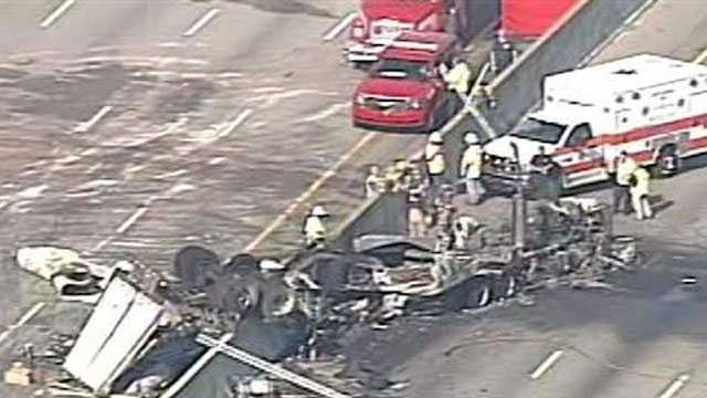 Fiery Fatal Wreck Shuts Down I 85