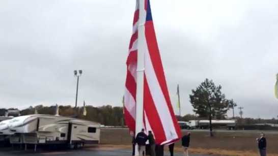 Unfurling a Massive American Flag 