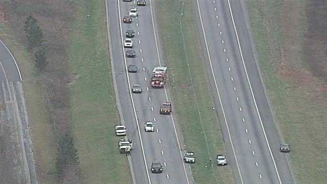 Sky 4 pictures of I-26 traffic trouble