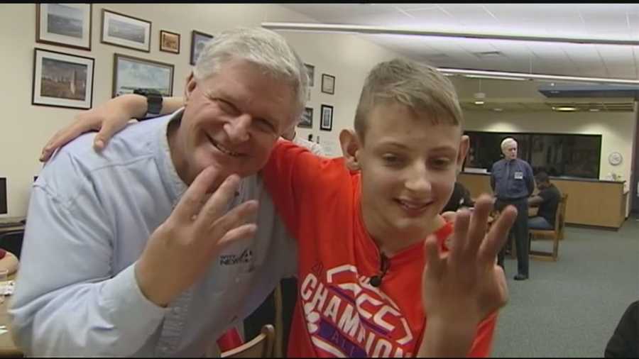 An Upstate teen with special needs gets birthday wish to see WYFF News 4’s Chief Meteorologist John Cessarich