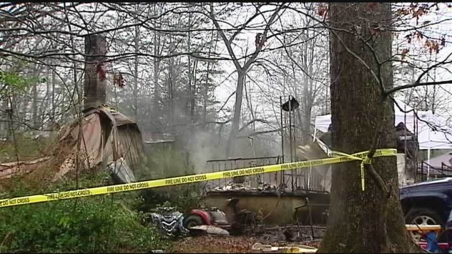Relatives say a family of three died when a fire destroyed their North Carolina home.