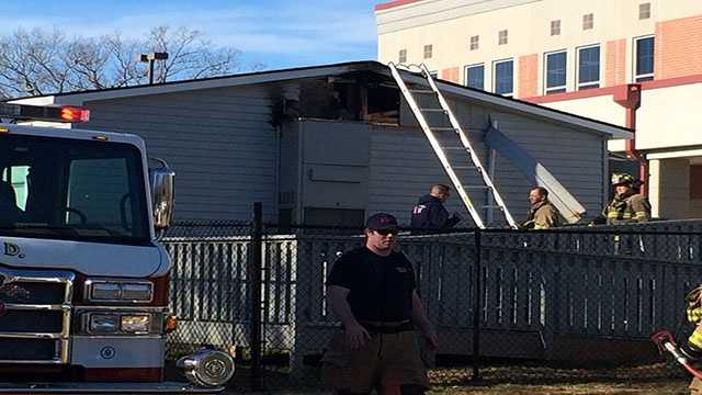Portable unit catches fire at Cherrydale Elementary